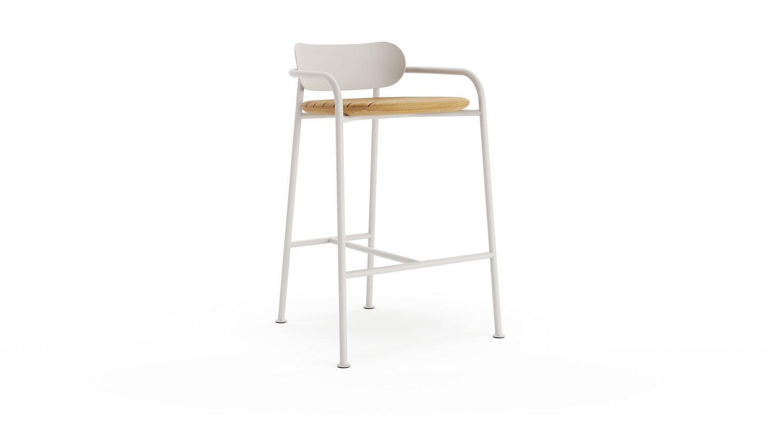 Wing BarStool Alu Wood